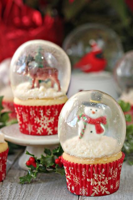 Cupcakes Globo de Nieve. Receta.