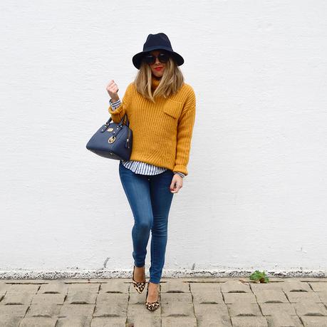 Navy and Mustard