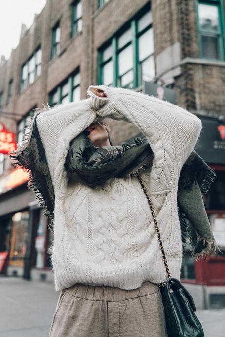 Bleecker St New_York-NYC-Collage_Vintage-Aritzia-Scarf-Masculine_Trousers-Superga_Sneakers-Outfit-Look_of_the_Day-Street_Style-15