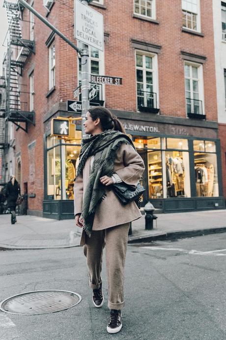 Bleecker St New_York-NYC-Collage_Vintage-Aritzia-Scarf-Masculine_Trousers-Superga_Sneakers-Outfit-Look_of_the_Day-Street_Style-40