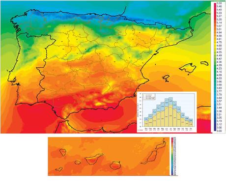 ELEMENTOS DEL CLIMA (I): INSOLACIÓN Y NUBOSIDAD Atlas de radiación solar en España