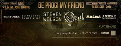 Cartel completo del Be Prog! My Friend... Festival 2016 Cartel completo del Be Prog! My Friend... Festival 2016