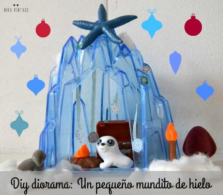 diy navideño diorama: como hacer un pequeño mundo de hielo de una manera facil