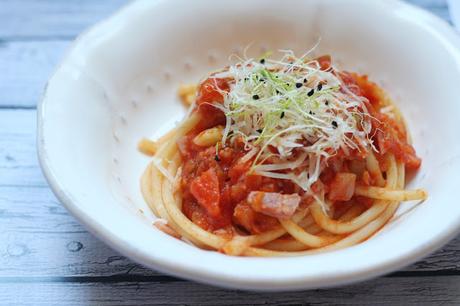 Bucatini con Boloñesa de Merluza