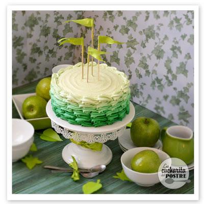 TARTA DE MANZANA VERDE CON DEGRADADO / GREEN APPLE OMBRE CAKE