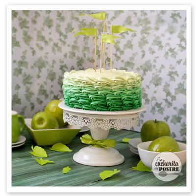 TARTA DE MANZANA VERDE CON DEGRADADO / GREEN APPLE OMBRE CAKE