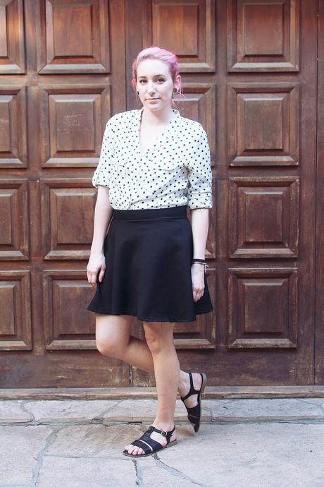 Spring Capsule Wardrobe: el fin. outfits-con-falda-plato-tutorial-howto-wear-skirt-circle-office