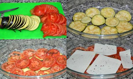 Berenjenas con Tomates y Queso Gratinado al Horno