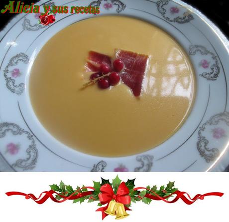 CREMA DE CALABAZA CON LONCHITAS DE IBÉRICO CREMA DE CALABAZA CON LONCHITAS DE IBÉRICO