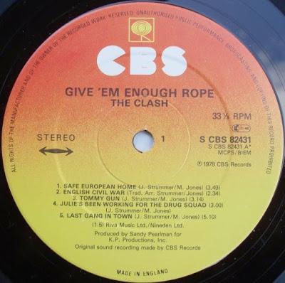 The Clash -Give 'em enough rope Lp 1979