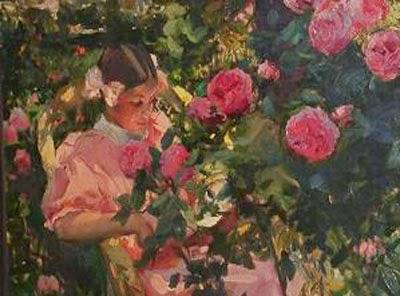 La niña rosa, sentada La niña rosa, sentada