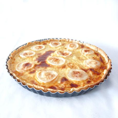 Quiche de queso de cabra y pera