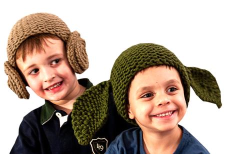 Tutoriales para tejer gorros de Leia y Yoda de Star Wars para niños