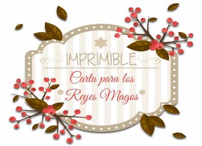 Imprimible: Carta para los reyes magos