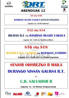 HORARIOS DE LA DECIMOPRIMERA JORNADA EN LAS DIVISIONES DE HONOR HORARIOS DE LA DECIMOPRIMERA JORNADA EN LAS DIVISIONES DE HONOR