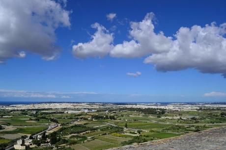 Paisaje de la Isla de Malta desde lo alto de Mdina