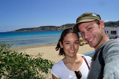 En la playa de Mellieha