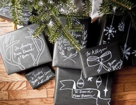 6 Ideas para envolver tus regalos re-utilizando materiales. papel dibujado