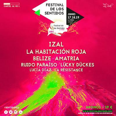 Festival de los Sentidos 2016: Izal, La Habitación Roja, Belize, Amatria, Ruido Paraíso...