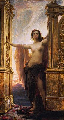 Los desnudos femeninos más importantes en pintura. desnudos-Herbert_James_Draper,_The_Gates_of_Dawn-noticias-totenart