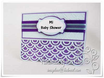 Invitación Baby Shower - Aqua & Purple.