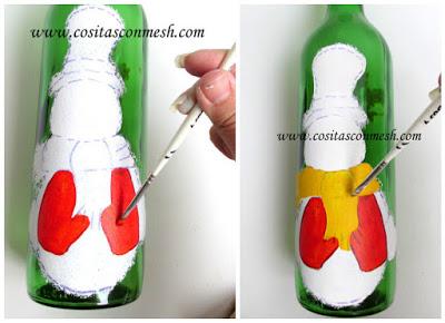 Cómo decorar botellas con luces paso a paso