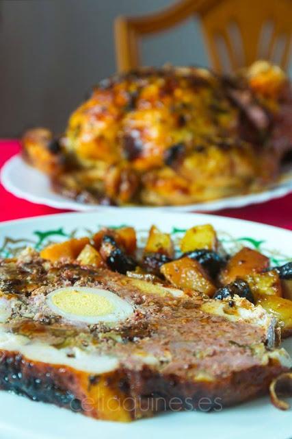 Pollo relleno por Navidad Pollo relleno por Navidad