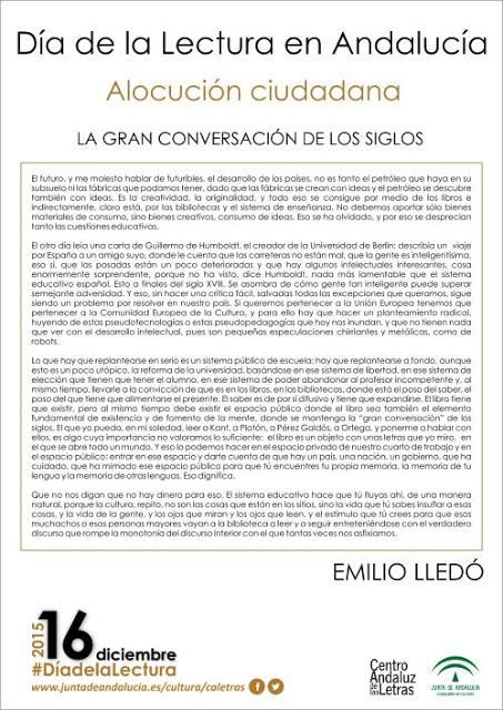16 de diciembre. Día de la Lectura en Andalucía 16 de diciembre. Día de la Lectura en Andalucía