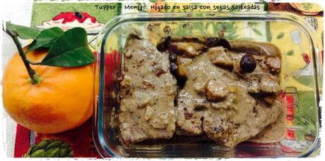 Hígado en salsa con setas salteadas Tupper Menú Hígado en salsa con setas salteadas