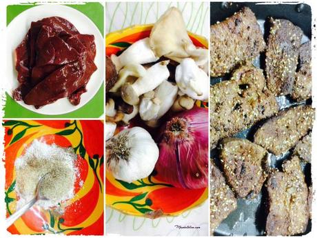 Hígado en salsa con setas salteadas Hígado en salsa con setas salteadas Ingredientes_Fotor