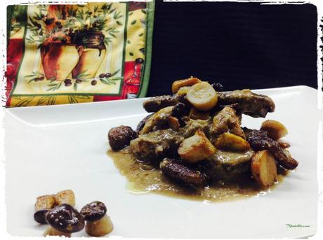 Hígado en salsa con setas salteadas Hígado en salsa con setas salteadas 1