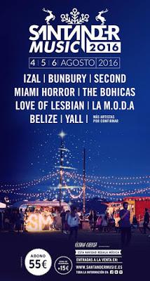 Bunbury, Miami Horror y Yall se suman al Santander Music Festival 2016