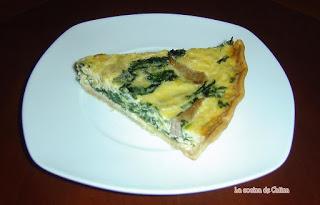 Quiché de queso, secreto ibérico y espinacas Quiché de queso, secreto ibérico y espinacas