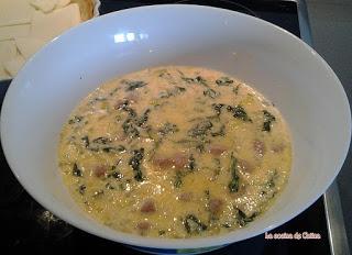 Quiché de queso, secreto ibérico y espinacas Quiché de queso, secreto ibérico y espinacas