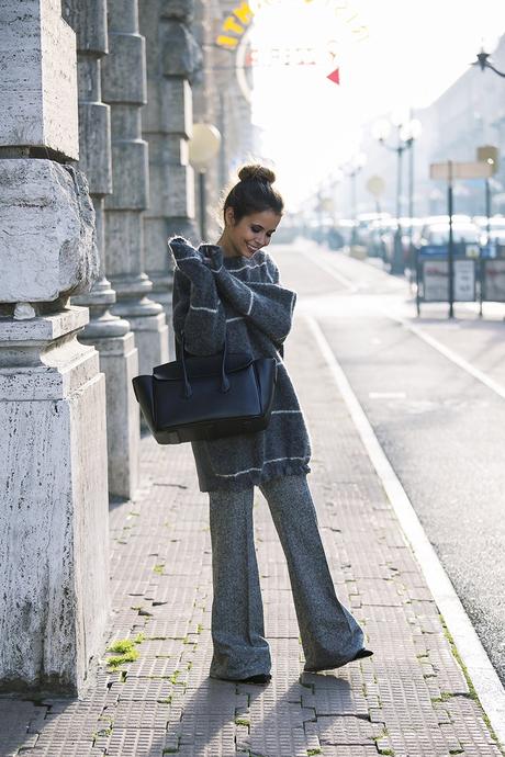 Stella_McCartney-N21_Sweater-Bally_Bag-Outfit-BrunaRosso-Cuneo-Topknot-Grey_Look-Collage_Vintage-Street_Style-4