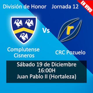 HORARIOS DE LA 12ª JORNADA DE LAS DIVISIONES DE HONOR HORARIOS DE LA 12ª JORNADA DE LAS DIVISIONES DE HONOR