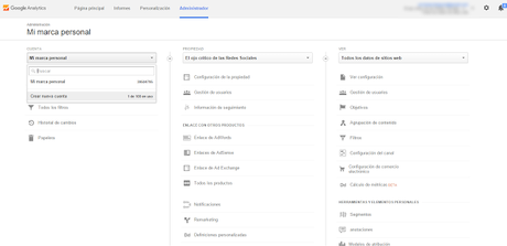 Ejemplo Añadir web a Google Analytics