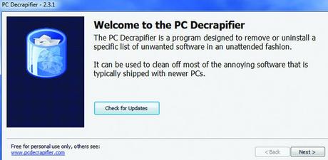 PC Decrapifier se utiliza en equipos nuevos y es capaz de detectar y remover software inútil instalado por el fabricante de la notebook.