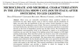 Microclima y caracterización microbiana en cueva de Italia