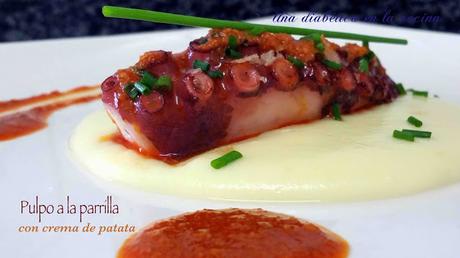 Pulpo a la parrilla con crema de patata