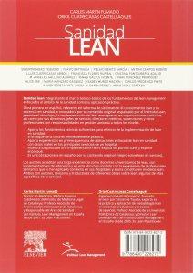 Sanidad Lean, libro con la colaboración de @Osenseis Sanidad Lean, contraportada