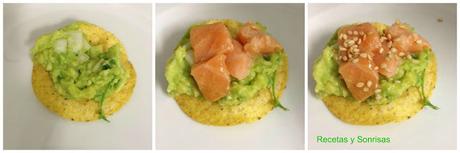 NACHOS CON GUACAMOLE Y SALMÓN NACHOS CON GUACAMOLE Y SALMÓN