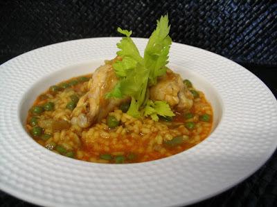 ARROZ CALDOSO DE POLLO Y ALCACHOFAS