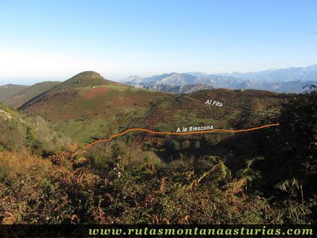 Ruta Pienzu por Mirador Fito y Biescona: Desvío en la majada Bustaco hacia la Biescona