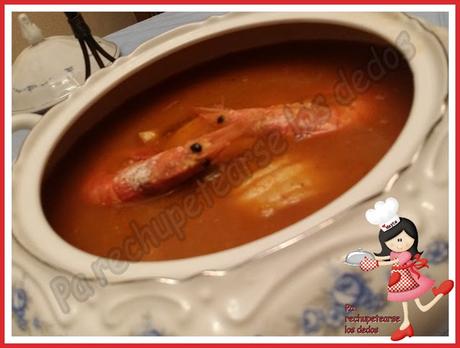 * Sopa de mariscos (tradicional)