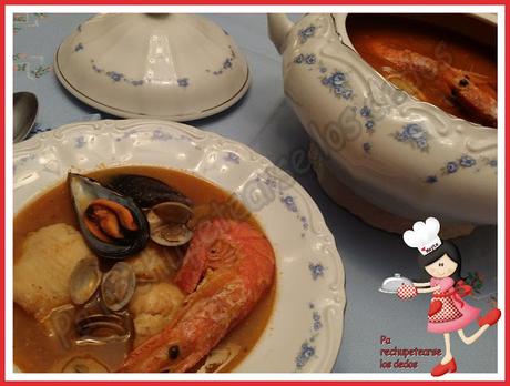 * Sopa de mariscos (tradicional)