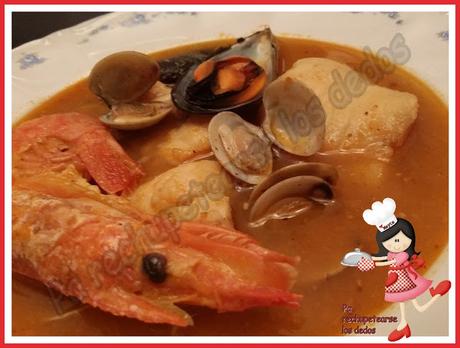 * Sopa de mariscos (tradicional)