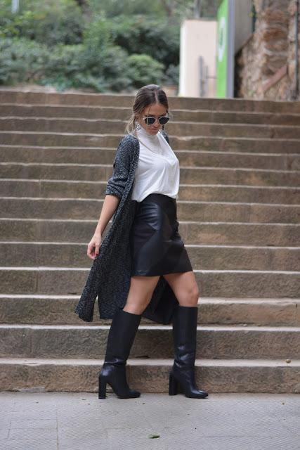 OFFICE LOOK: Leather Skirt