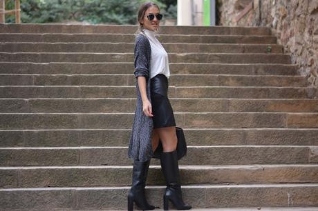 OFFICE LOOK: Leather Skirt