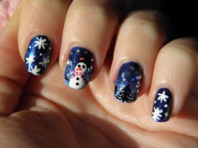 Paisaje navideño en tus uñas Paisaje navideño en tus uñas